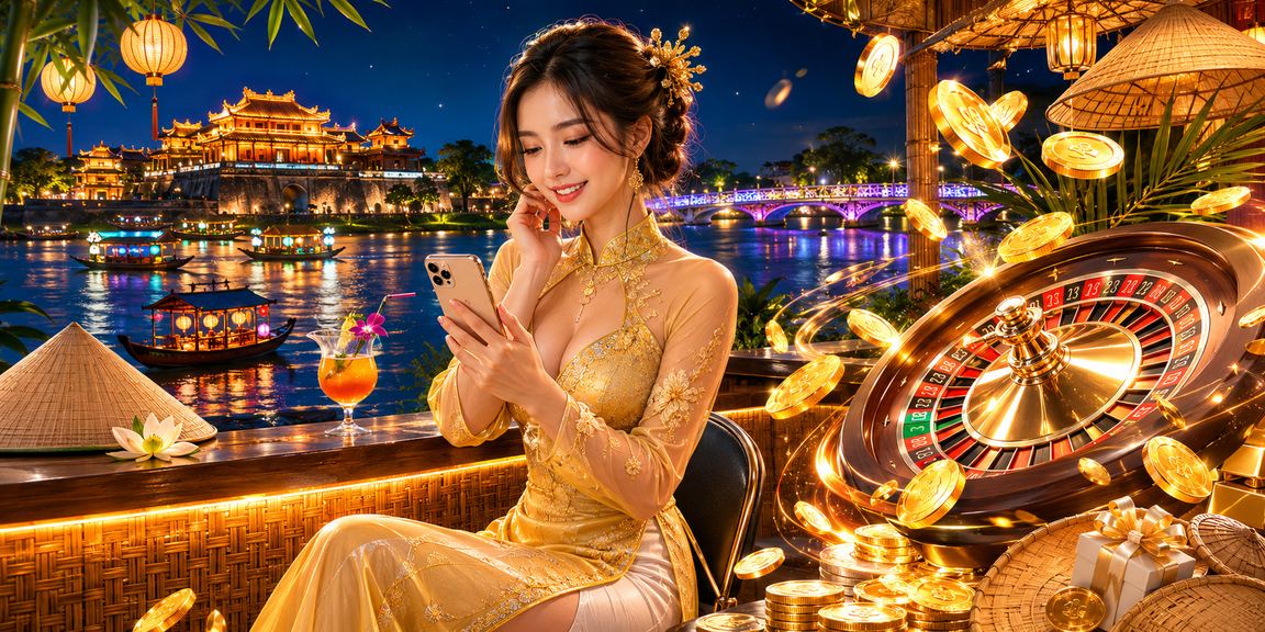Không khí lịch sự và chuyên nghiệp tại bàn roulette với áo dài truyền thống ở Huế